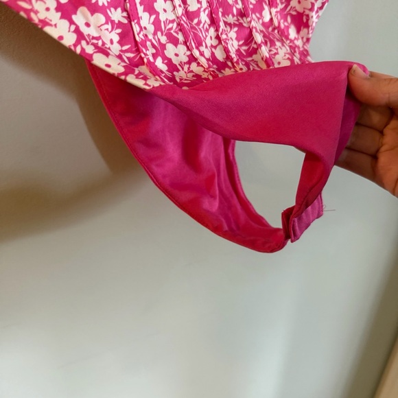 Zara Pink Floral Corset Bustier Bodysuit Blogger Favorite Spring Preppy M NWT - Picture 6 of 8